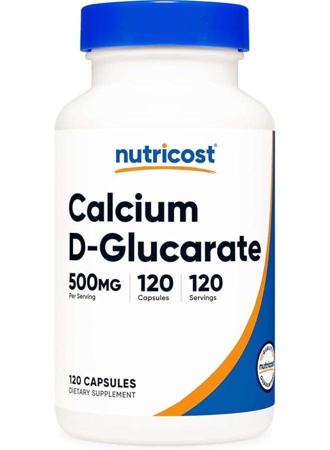 Nutricost, Calcium D-Glucarate, 500 mg, 120 Capsules - Image 1